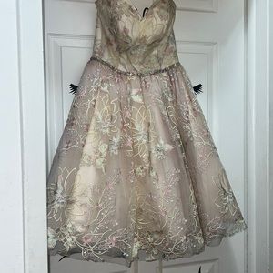 XXS Color light,pink light yellow green that looks like a blue beige has glitter